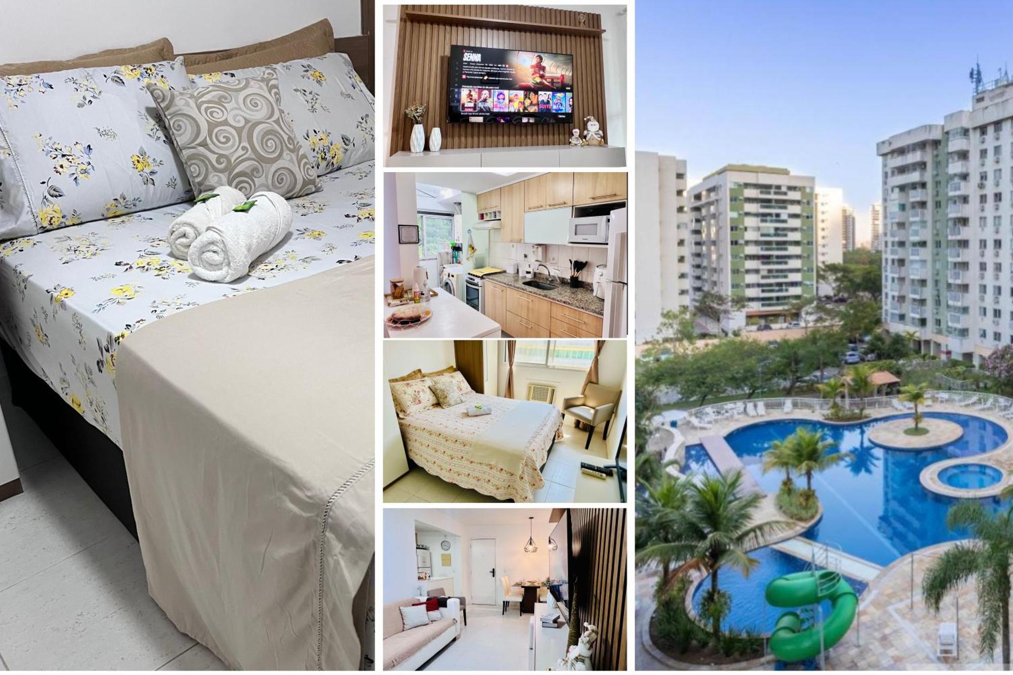 Apto 2 Quartos Com Varanda Em Frente Ao Riocentro Barra Olimpica Wi-fi Rapido Piscina Cozinha Completa E Estacionamento Portaria 24h Sala Homeoffice Brinquedoteca E Parquinho Infantil Ideal Grupos Familias E A Trabalho Río de Janeiro